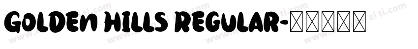 Golden Hills Regular字体转换